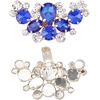 image:imageAllegra K 2 PCS Womens Rhinestone Flower Shoe Clips Fashion Crystal Shoes Buckles Decoration for Wedding PartyBlueTrapezoid