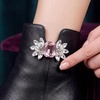 image:imageAllegra K 2 PCS Womens Rhinestone Flower Shoe Clips Fashion Crystal Shoes Buckles Decoration for Wedding PartyPink