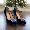 image:imageAllegra K 2 PCS Womens Rhinestone Flower Shoe Clips Fashion Crystal Shoes Buckles Decoration for Wedding PartySilver