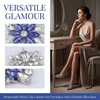 image:imageAllegra K 2 PCS Womens Rhinestone Flower Shoe Clips Fashion Crystal Shoes Buckles Decoration for Wedding PartySilver