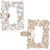 image:imageAllegra K 2 PCS Womens Square Rhinestones Shoe Clips Pearls Removable Buckles Shoe Decorations for GiftsGoldPearl