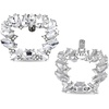 image:imageAllegra K 2 PCS Womens Square Rhinestones Shoe Clips Pearls Removable Buckles Shoe Decorations for GiftsSilverTrapezoid