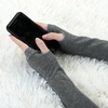 image:imageAllegra K Dark Gray Fingerless Elastic Winter Thick Arm Warmers Gloves for Ladies One Size Dark Gray
