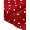 image:imageAllegra K Polka Dots Midi Dress for Womens Peasant Tie Neck Ruffle Sleeve DressesRed