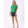 image:imageAllegra K Sequin Tops for Womens Sparkly Dolman Sleeve Disco Party Oversize Bling Glitter BlouseGreen