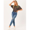 image:imageAllegra K Sequin Tops for Womens Sparkly Dolman Sleeve Disco Party Oversize Bling Glitter BlouseMulticolor