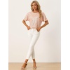 image:imageAllegra K Sequin Tops for Womens Sparkly Dolman Sleeve Disco Party Oversize Bling Glitter BlousePink