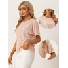 image:imageAllegra K Sequin Tops for Womens Sparkly Dolman Sleeve Disco Party Oversize Bling Glitter BlousePink