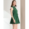 image:imageAllegra K Womens Sleeveless Dress Cotton Lace Trim Drawstring Waist Swing Aline DressesGreen