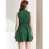 image:imageAllegra K Womens Sleeveless Dress Cotton Lace Trim Drawstring Waist Swing Aline DressesGreen
