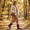 image:imageAllegra K Womens Slouch Boots Wide Calf Booties Pull on Low Heel Flats Mid Calf BootBurgundy