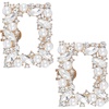 image:imageAllegra K 2 PCS Womens Square Rhinestones Shoe Clips Pearls Removable Buckles Shoe Decorations for GiftsGoldPearl
