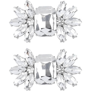 image:imageAllegra K 2 PCS Womens Rhinestone Flower Shoe Clips Fashion Crystal Shoes Buckles Decoration for Wedding PartyClear