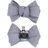 image:imageAllegra K 2 PCS Womens Bow Shoe Clips Rhinestone Satin Shoe Buckle Removable Decorative Clips for Heels FlatsGrayBow