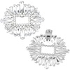 image:imageAllegra K 2 PCS Womens Rhinestone Shoe Clips Detachable Crystal Shoe Buckle Clips for Wedding PartySilverSquare