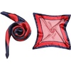 image:imageAllegra K 2Pcs 50cm Women Satin Printed Square Kerchief Hair Wrap Neck Scarf 50  50cm1969  1969LW Red DotsampRed