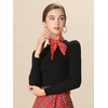 image:imageAllegra K 2Pcs 50cm Women Satin Printed Square Kerchief Hair Wrap Neck Scarf 50  50cm1969  1969LW Red DotsampRed