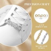 image:imageAllegra K 4 PCS Womens Shoelace Charm DIY Decorative Rhinestones Shoe Clips Faux Pearl for PartyGold Silver2