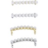 image:imageAllegra K 4 PCS Womens Shoelace Charm DIY Decorative Rhinestones Shoe Clips Faux Pearl for PartyGold Silver9
