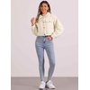 image:imageAllegra K Fuzzy Fleece Jacket for Womens Casual Faux Fur Button Winter Outerwear Short CoatBeige