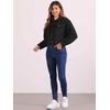 image:imageAllegra K Fuzzy Fleece Jacket for Womens Casual Faux Fur Button Winter Outerwear Short CoatBlack