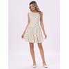 image:imageAllegra K Polka Dot Dress for Women Casual Summer Sleeveless Tank Dress Boat Neck Y2K Bubble DressesBeige