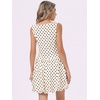 image:imageAllegra K Polka Dot Dress for Women Casual Summer Sleeveless Tank Dress Boat Neck Y2K Bubble DressesBeige