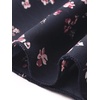 image:imageAllegra K Puff Short Sleeve Floral Blouse for Womens Sweetheart Neck Shirred Ruffle Peplum TopDark Blue