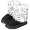 image:imageAllegra K Womens Faux Suede Flat Pull on Snow Boots for WinterBlack