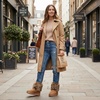 image:imageAllegra K Womens Faux Suede Flat Pull on Snow Boots for WinterCoffee