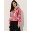 image:imageAllegra K Womens Holographic Party Shimmering Shiny Lightweight Zipper Hooded Metallic JacketLight Pink