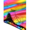 image:imageAllegra K Womens Holographic Party Shimmering Shiny Lightweight Zipper Hooded Metallic JacketMulticolor