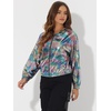 image:imageAllegra K Womens Holographic Party Shimmering Shiny Lightweight Zipper Hooded Metallic JacketMulticolorsquare