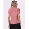 image:imageAllegra K Womens Polka Dots Short Sleeve Button Up Vintage 1950s BlouseDusty Pink