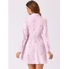 image:imageAllegra K Womens Shirt Dress Long Sleeve Collared Floral Embroidered Casual Mini DressesLight Purple