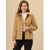 image:imageAllegra K Womens Winter Outerwear Single Breasted Belted Pea CoatKhaki