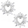 image:imageAllegra K 2 PCS Womens Rhinestone Shoe Clips Detachable Crystal Shoe Buckle Clips for Wedding PartySilverHeart