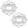 image:imageAllegra K 2 PCS Womens Rhinestone Shoe Clips Detachable Crystal Shoe Buckle Clips for Wedding PartySilverSquare