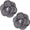image:imageAllegra K 2 PCS Womens Rose Flower Shoe Clips Detachable Wedding Shoe Embellishment for FlatsBlack