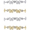 image:imageAllegra K 4 PCS Womens Shoelace Charm DIY Decorative Rhinestones Shoe Clips Faux Pearl for PartyGold Silver10