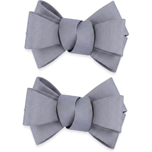image:imageAllegra K 2 PCS Womens Bow Shoe Clips Rhinestone Satin Shoe Buckle Removable Decorative Clips for Heels FlatsGrayBow