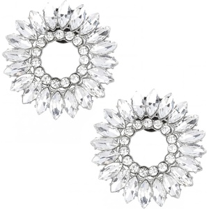 image:imageAllegra K 2 PCS Womens Rhinestone Shoe Clips Detachable Crystal Shoe Buckle Clips for Wedding PartySilverSingle