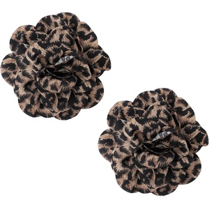 image:imageAllegra K 2 PCS Womens Rose Flower Shoe Clips Detachable Wedding Shoe Embellishment for FlatsLeopardprint peony