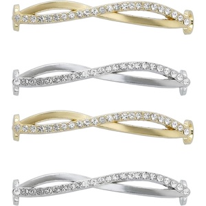 image:imageAllegra K 4 PCS Womens Shoelace Charm DIY Decorative Rhinestones Shoe Clips Faux Pearl for PartyGold Silver17