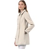 image:imageAllegra K Womens Peter Pan Collar Overcoat Double Breasted Winter Trench Pea CoatBeige
