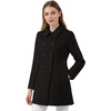 image:imageAllegra K Womens Peter Pan Collar Overcoat Double Breasted Winter Trench Pea CoatBlack