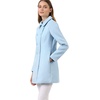 image:imageAllegra K Womens Peter Pan Collar Overcoat Double Breasted Winter Trench Pea CoatBlue