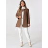 image:imageAllegra K Womens Peter Pan Collar Overcoat Double Breasted Winter Trench Pea CoatCoffee