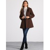 image:imageAllegra K Womens Peter Pan Collar Overcoat Double Breasted Winter Trench Pea CoatCoffees