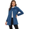 image:imageAllegra K Womens Peter Pan Collar Overcoat Double Breasted Winter Trench Pea CoatDark Grey Blue